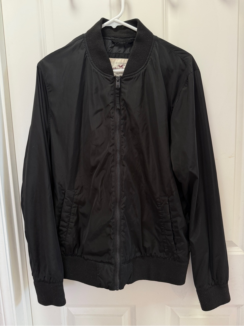 Hollister Black Lightweight Men's Bomber Jacket